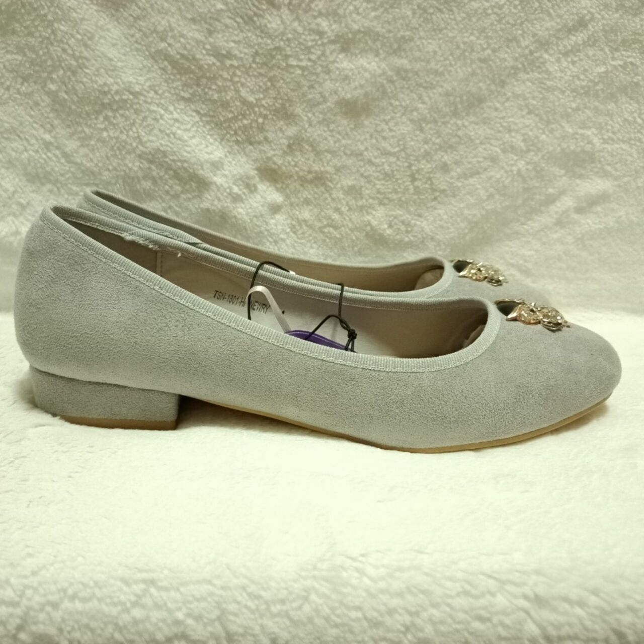 The Little Things She Need Light Grey Suede Heels