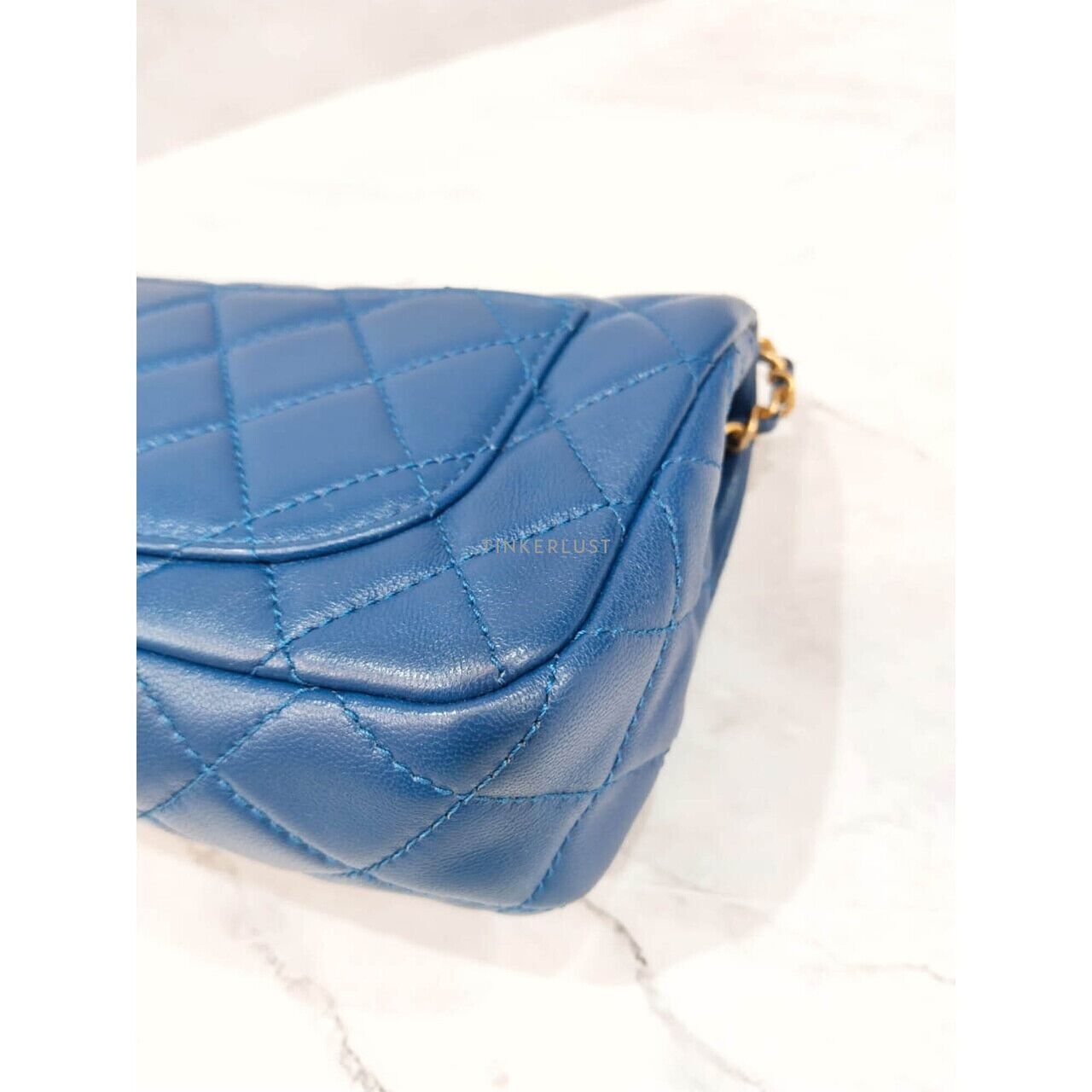 Chanel Mini Rectangle Pearl Crush Blue Royal Lambskin #30 GHW Sling Bag