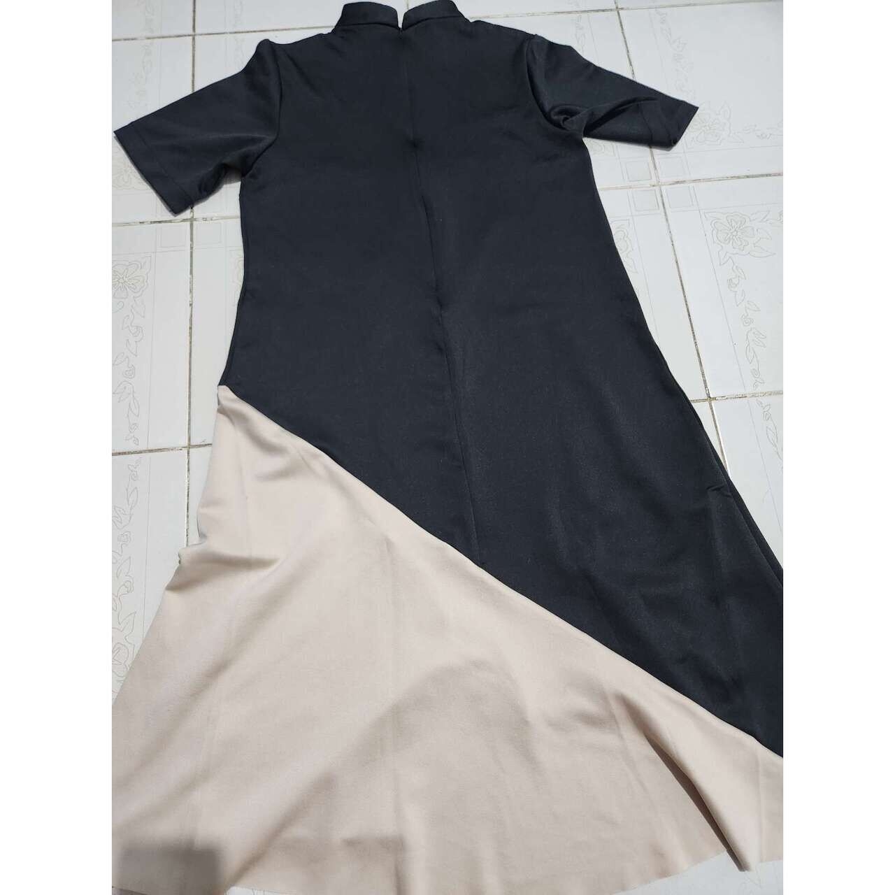 Posh The Label Black Beige Midi Dress