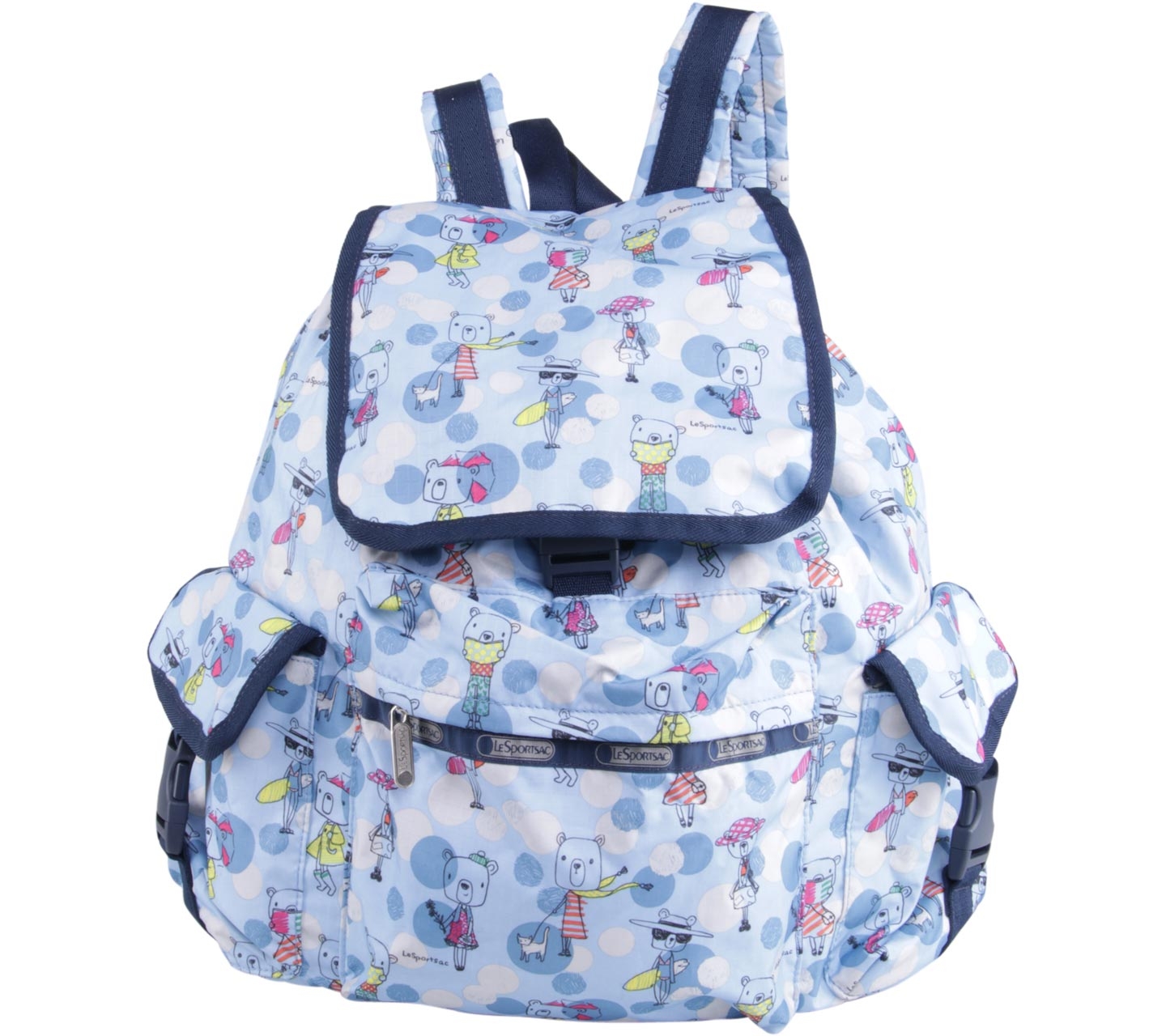 Le Sportsac Blue Patterned Backpack
