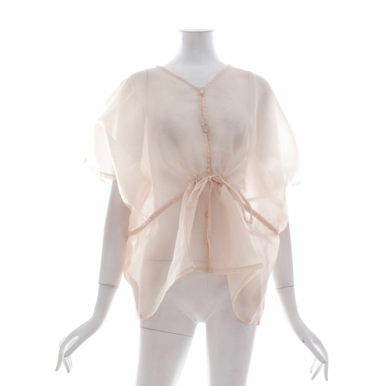 Clle Nude Sheer Blouse