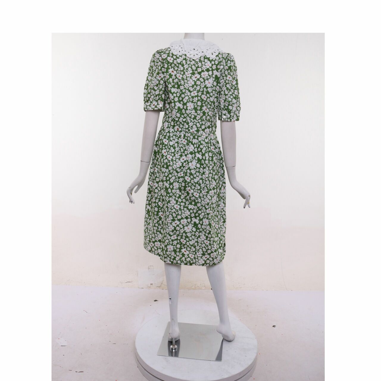 moscato Green & White Floral Mini Dress