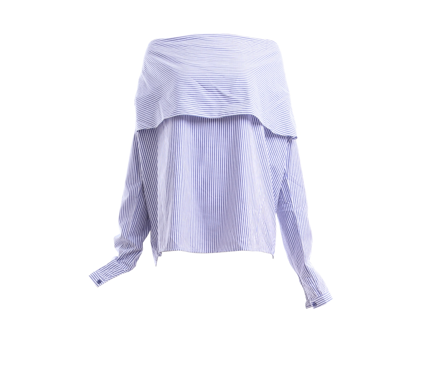Pomelo Blue And White Striped Blouse