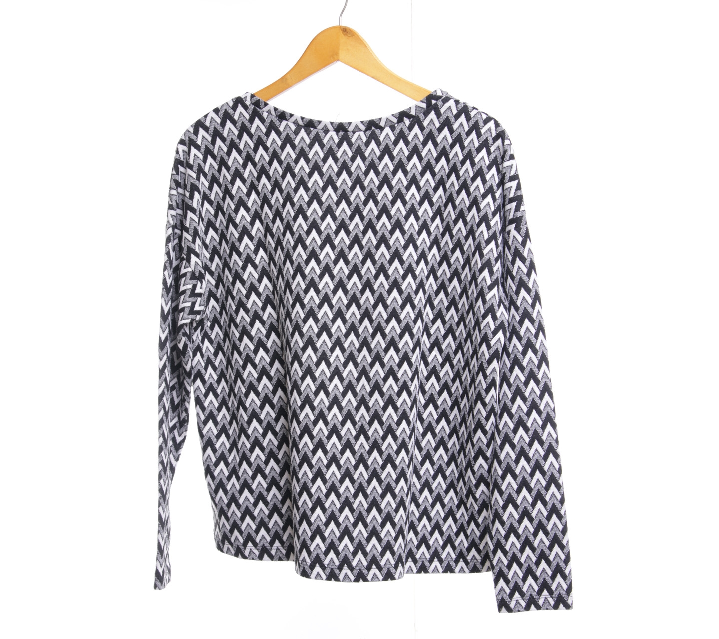 H&M Black And Grey Patterned Blouse