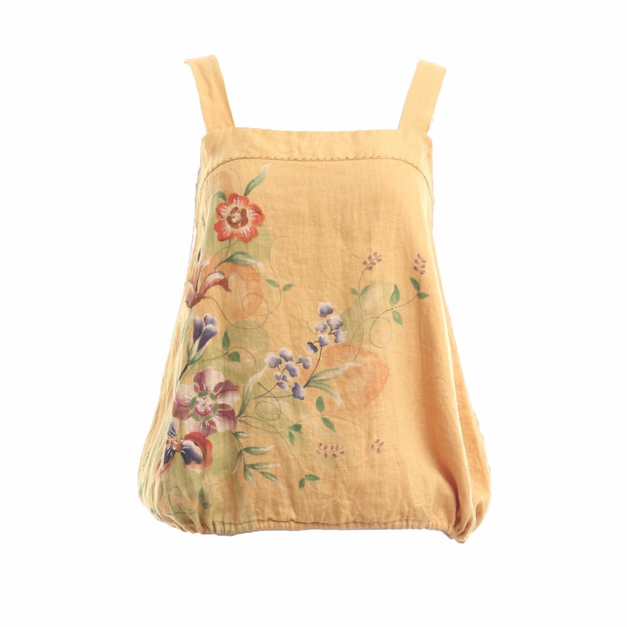 Mama & Leon Mustard Floral Sleeveless	