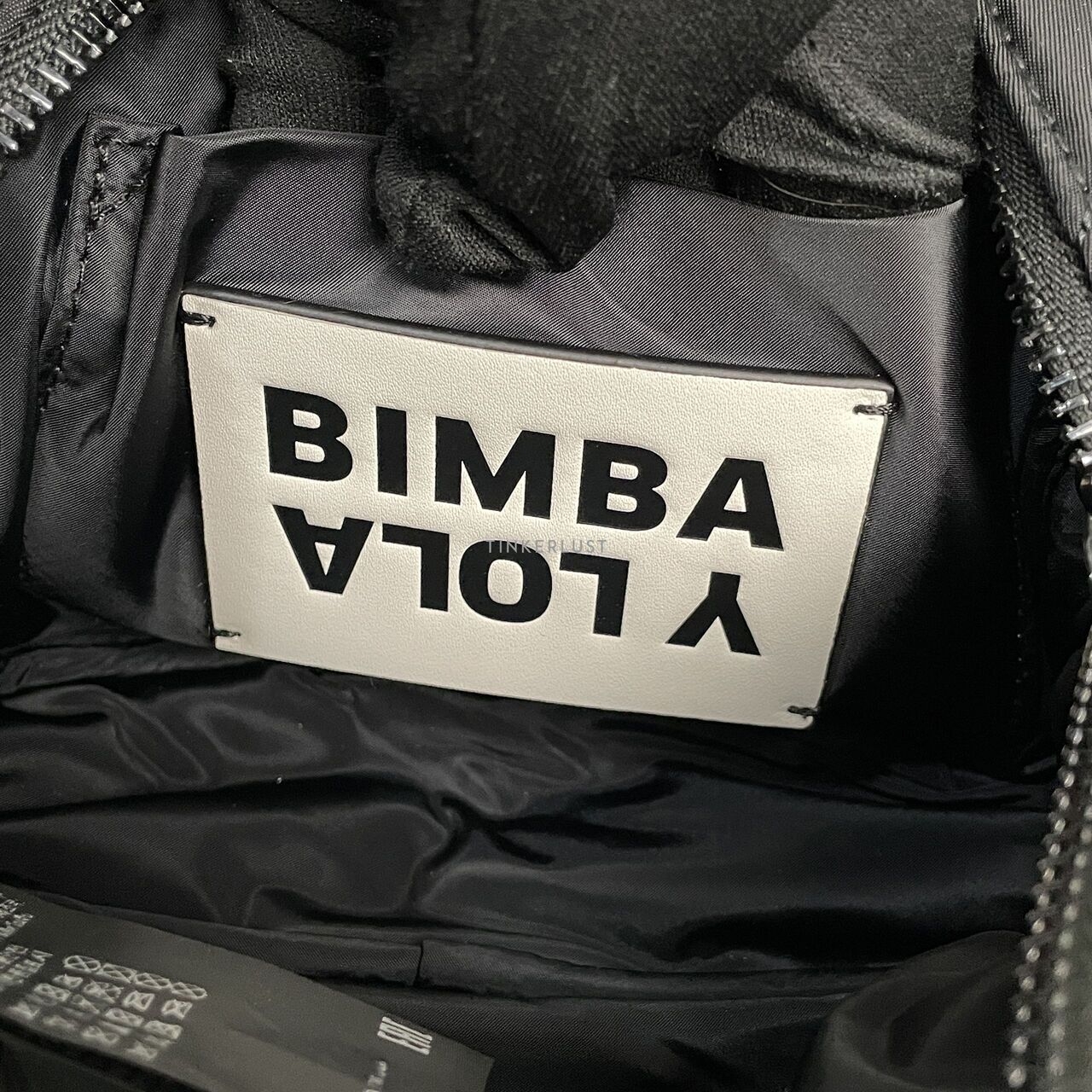 Bimba Y Lola XS All Black Padded Nylon Sling Bag