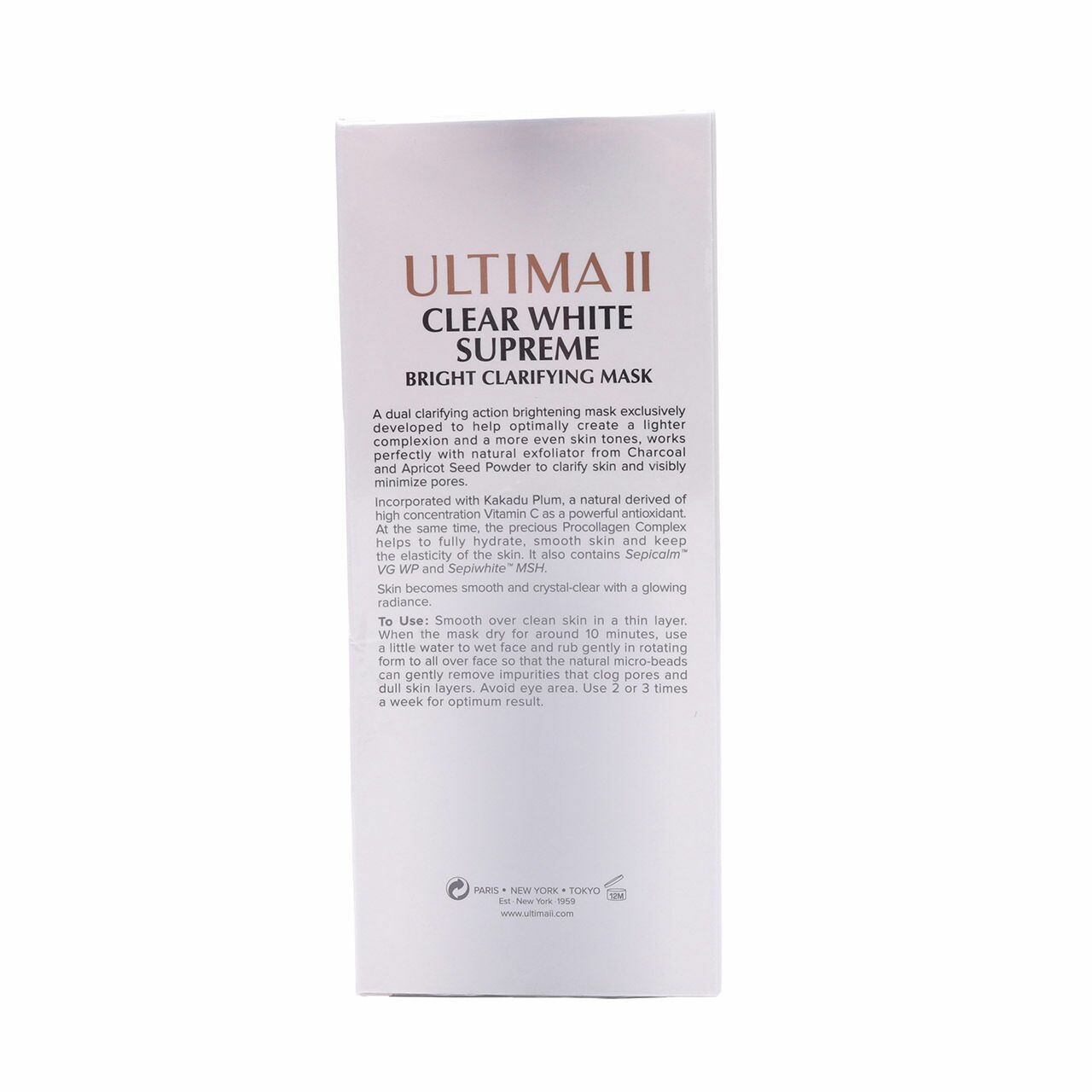 Ultima II  Clear White Supreme Bright Clarifying Mask Skin Care