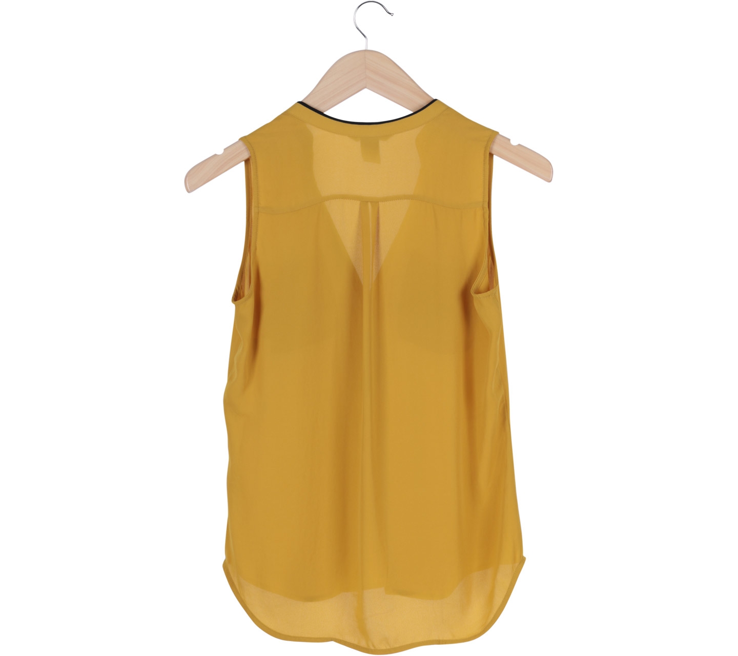 H&M Yellow With Blalck Trim Pocket Sleeveless