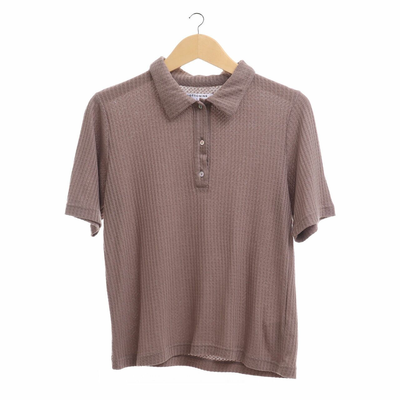 Cotton Ink Taupe Polo T-Shirt