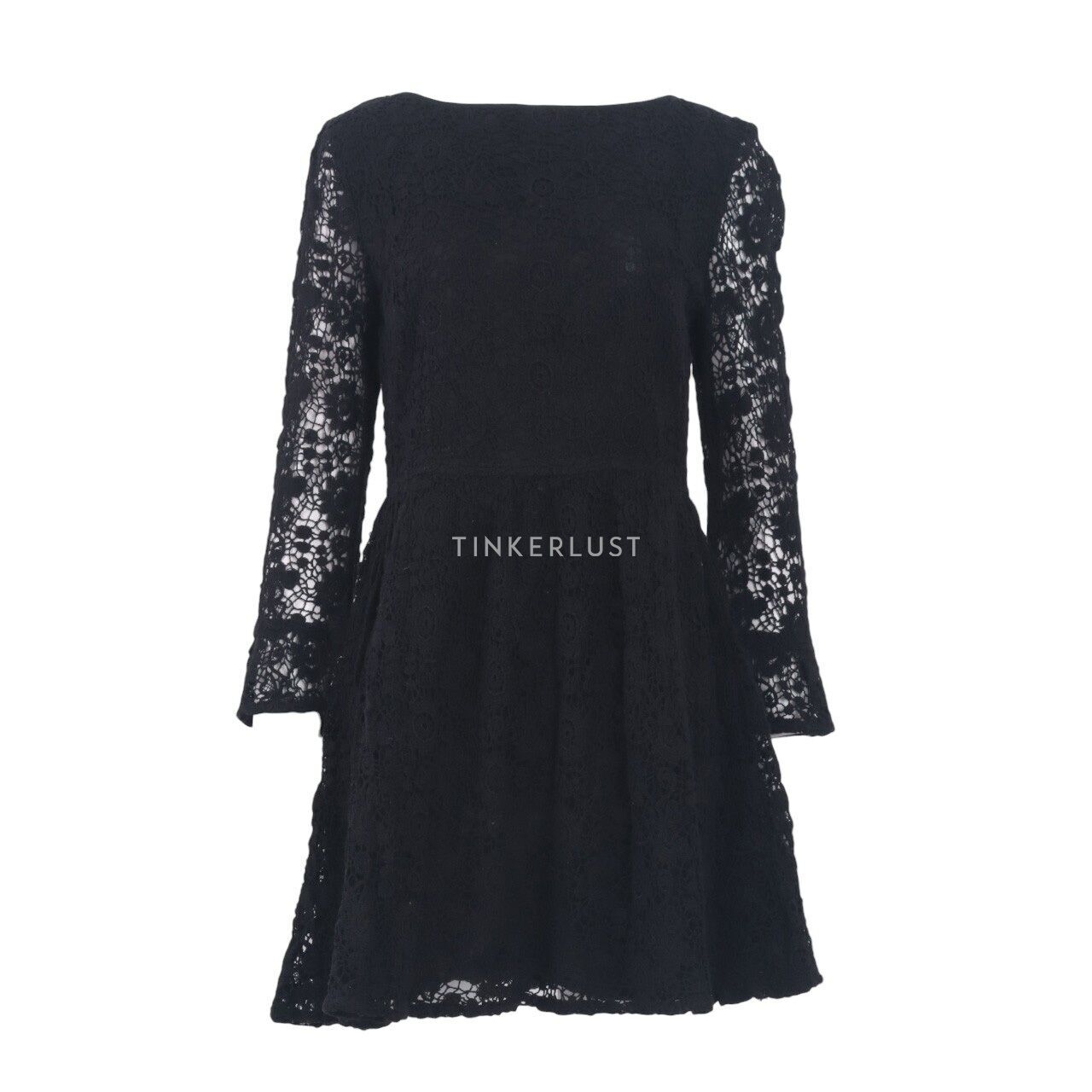 Topshop Black Brocade Mini Dress