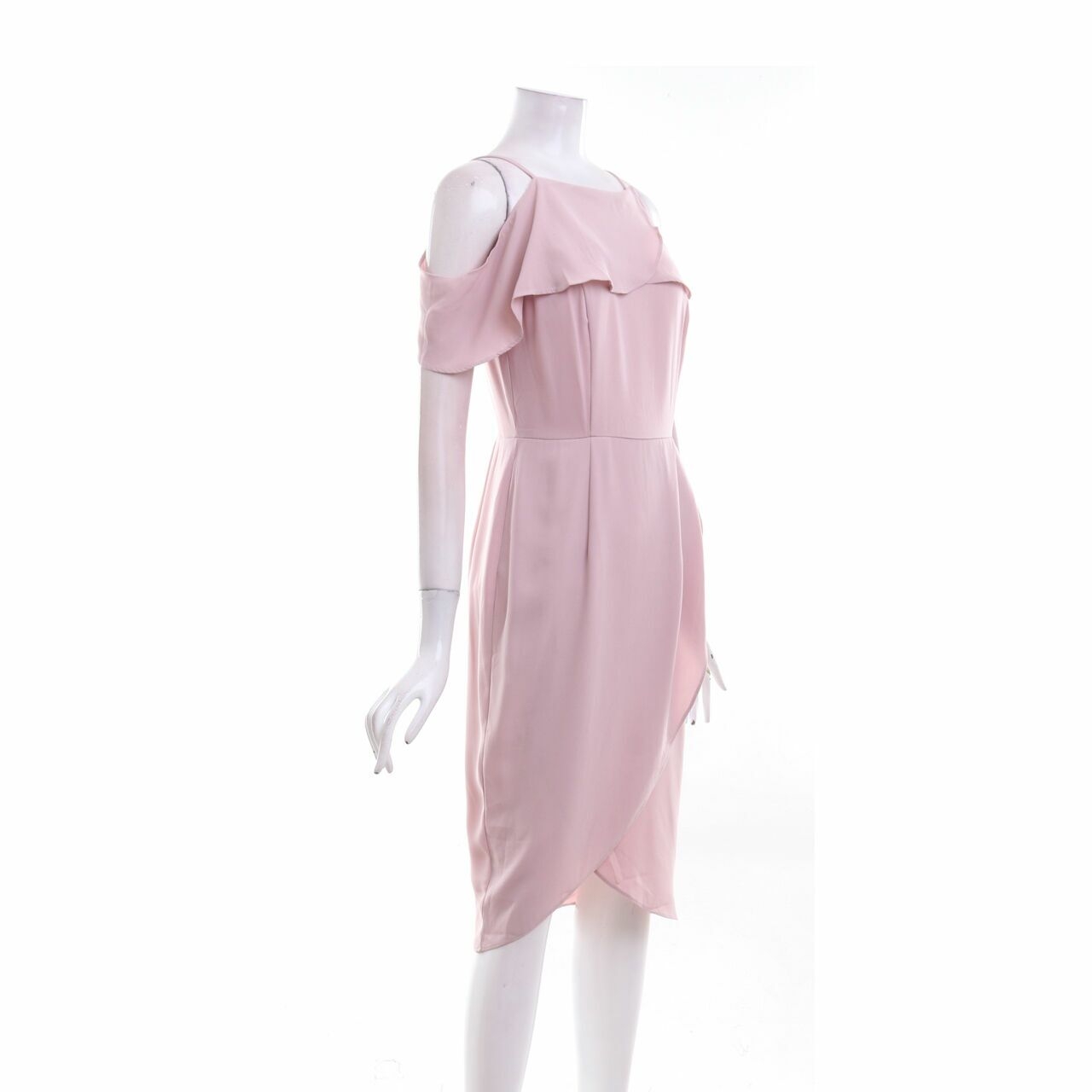 Private Collection Dusty Pink Ruffle Midi Dress