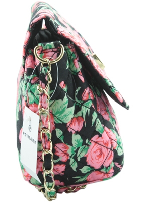 Primark Black Floral Sling Clutch Bag
