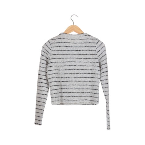 White Striped Diamond Sweater