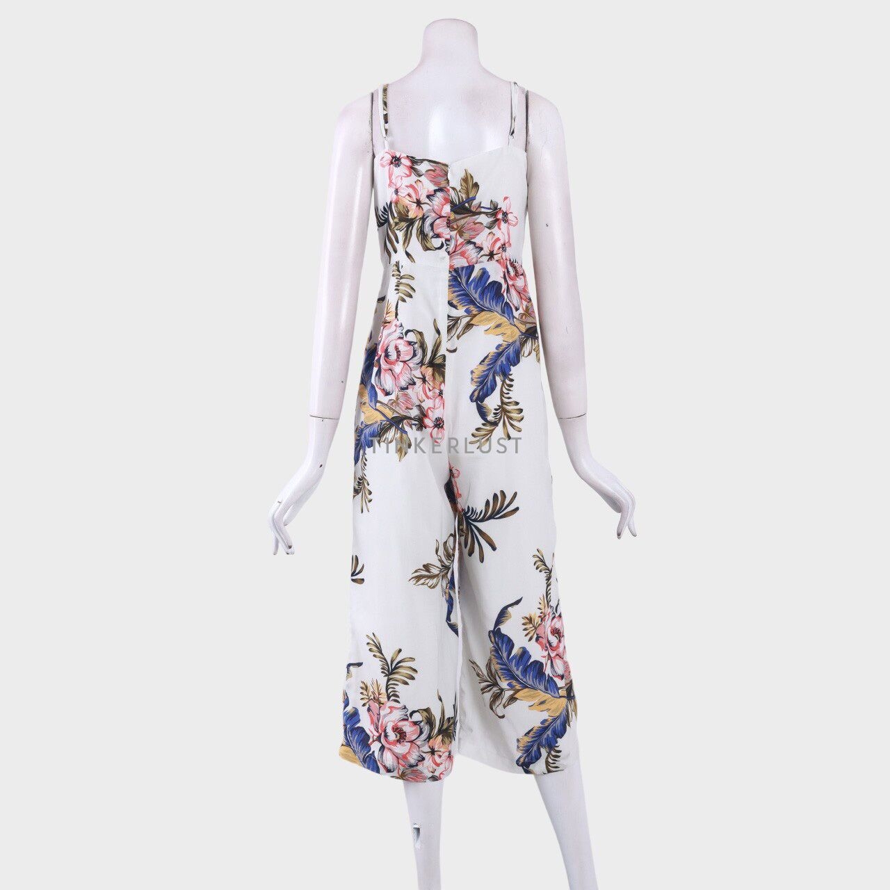 MDS White Floral Jumpsuit