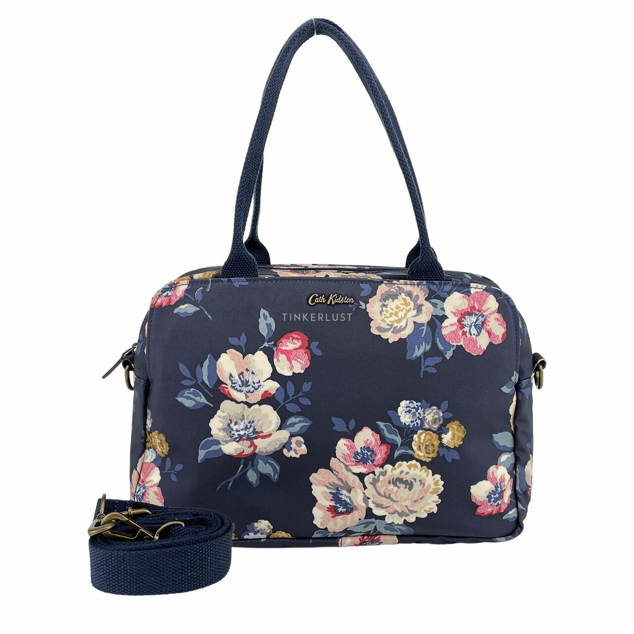 Cath Kidston Navy Floral Satchel Bag