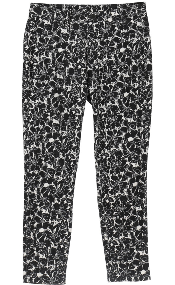Black and White Floral Pants