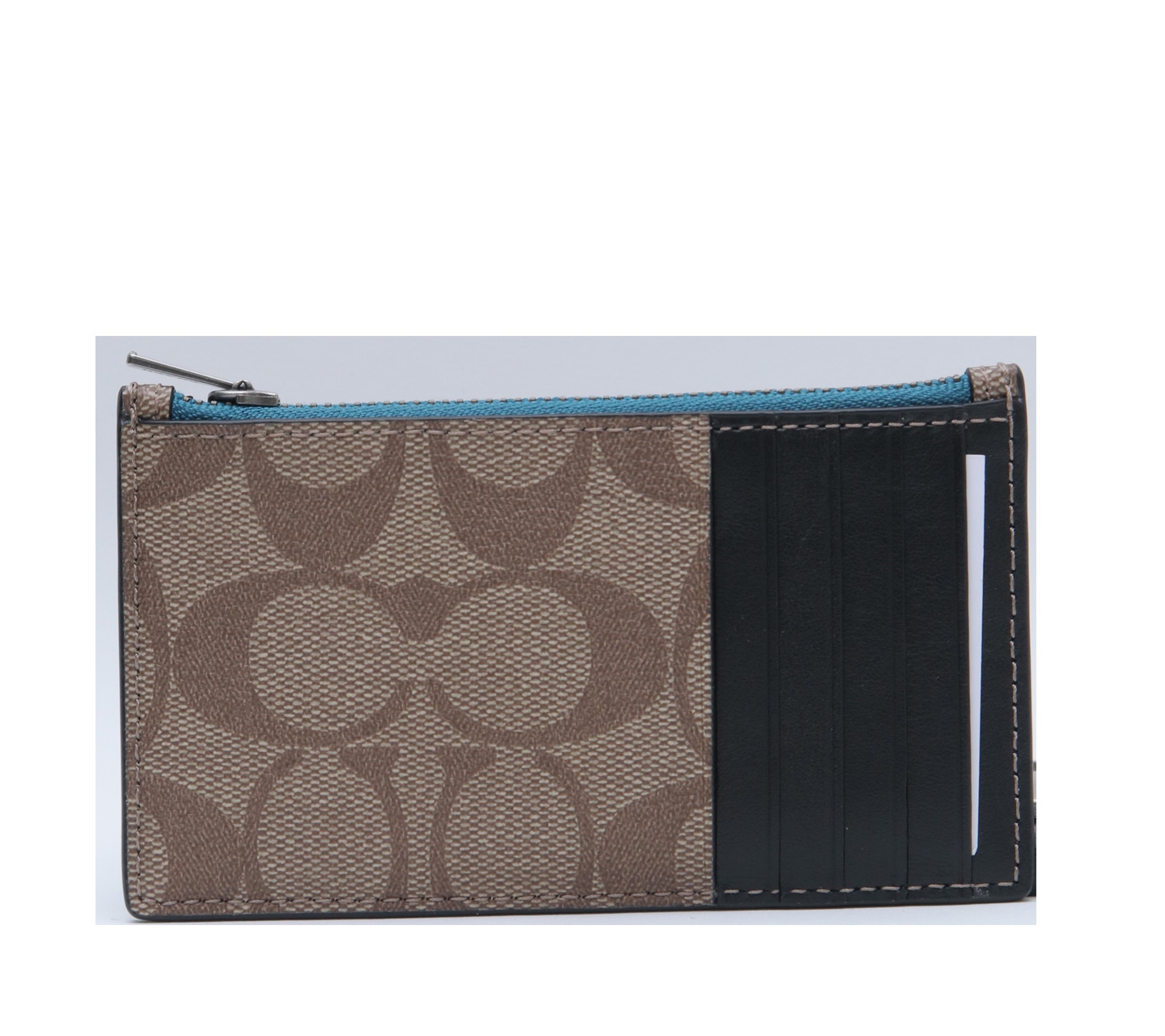 Coach Brown Signature Card Holder Wallet