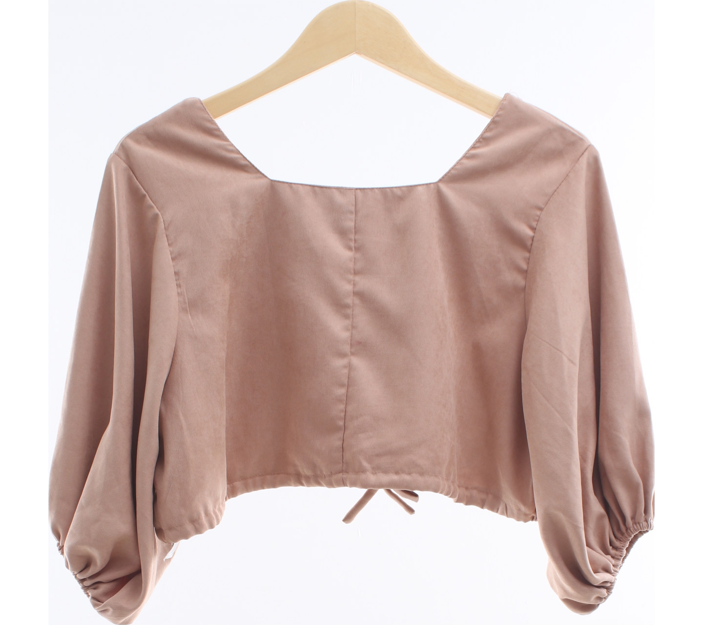 Someday Light Brown Cropped Blouse