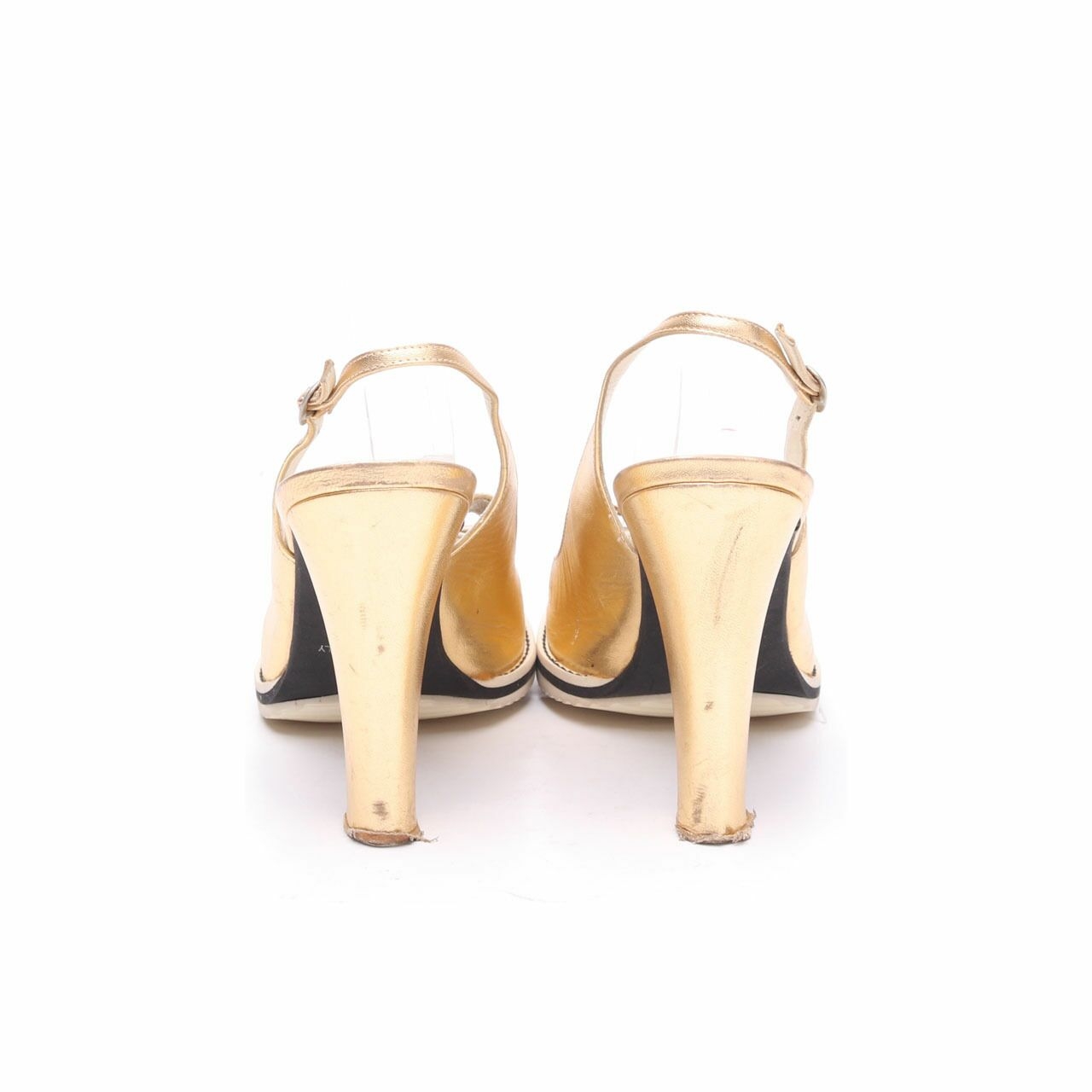 Marc Jacobs Gold Bow Slingback Heels