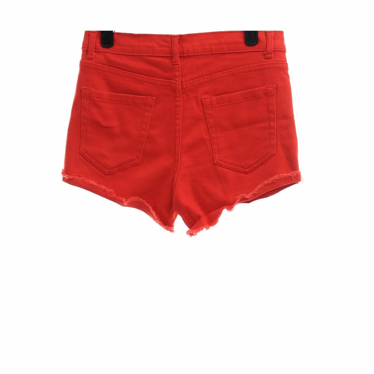 Forever 21 Red Studded Unfinished Short Pants