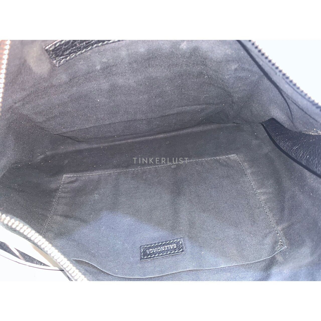 Balenciaga Classic Zip Leather Black PHW 2019 Clutch