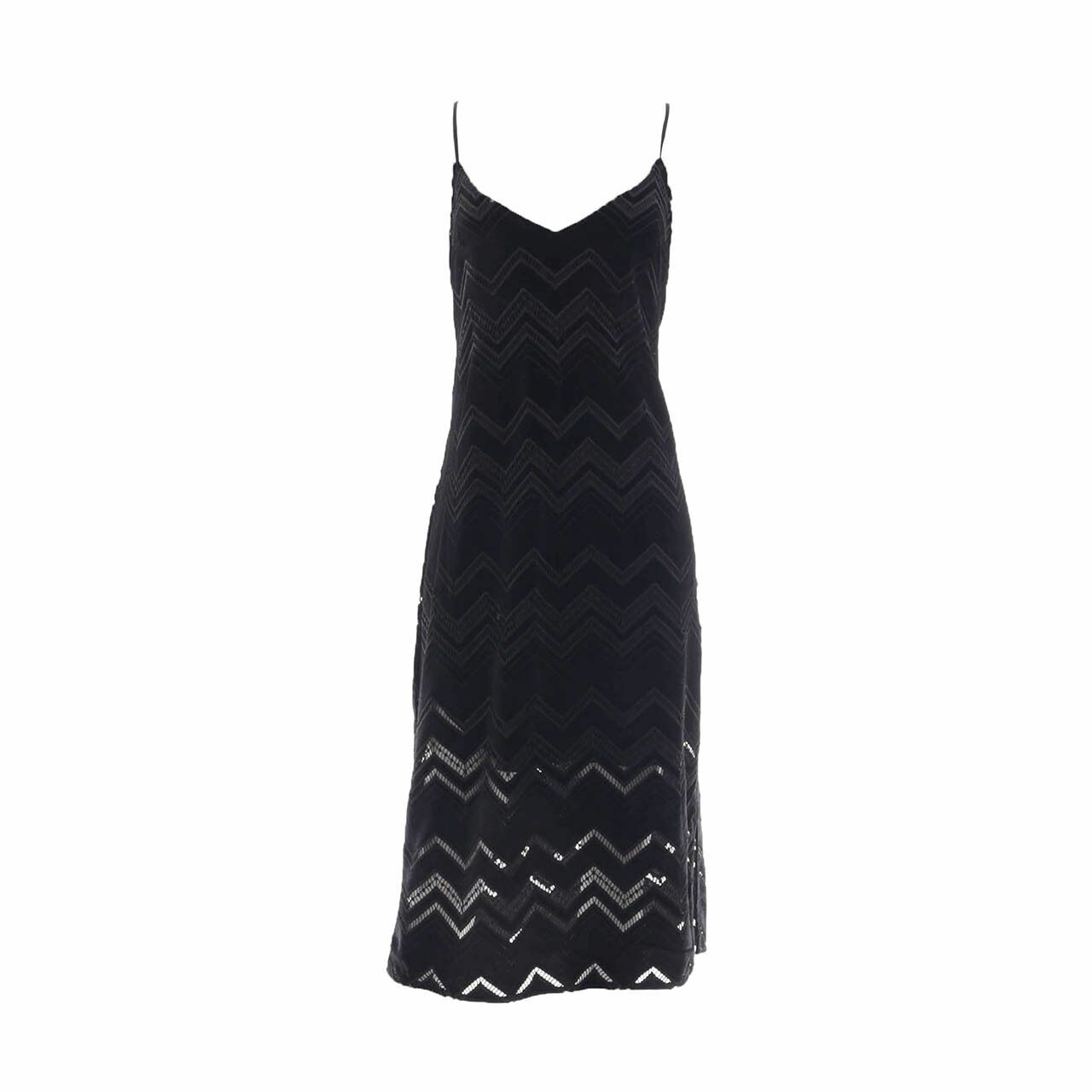 Kookai Black Perforated Midi Dress