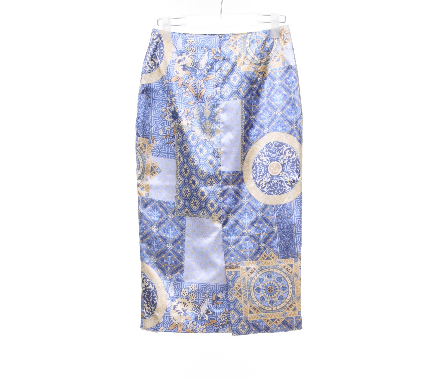 Maeve Blue And Cream Midi Skirt