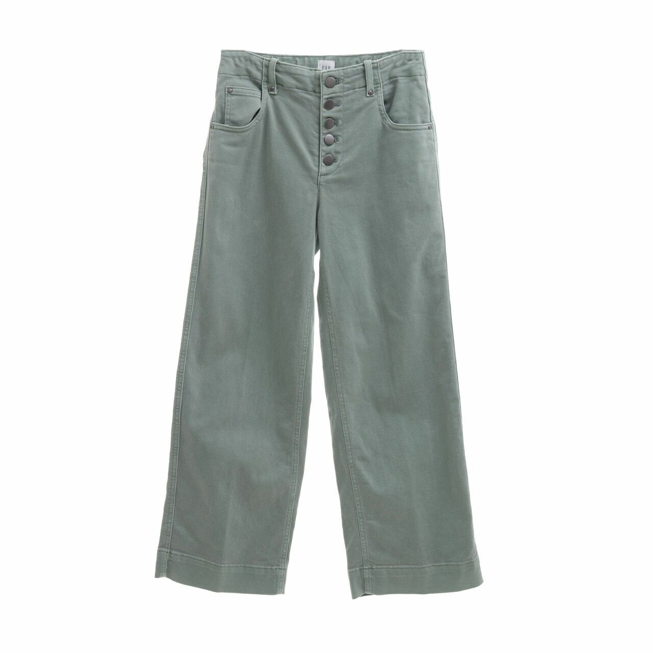 GAP High Rise Wide - Leg Crop Mint Long Pants