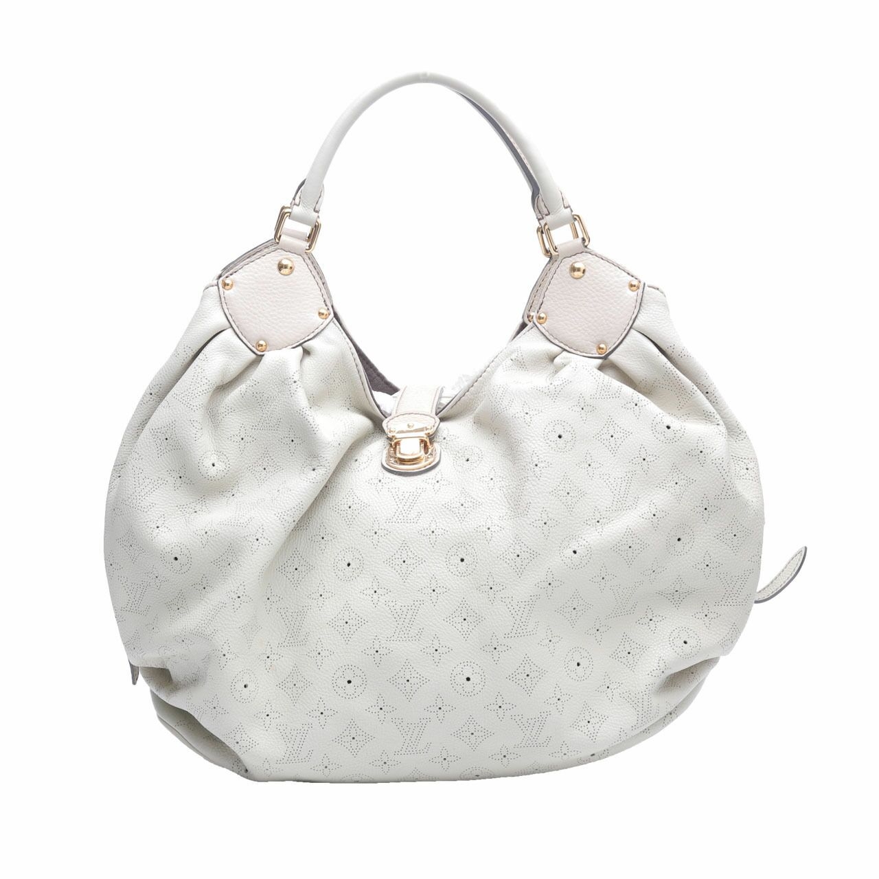 Louis Vuitton Mahina GM Monogram Lin Mint Leather Shoulder Bag