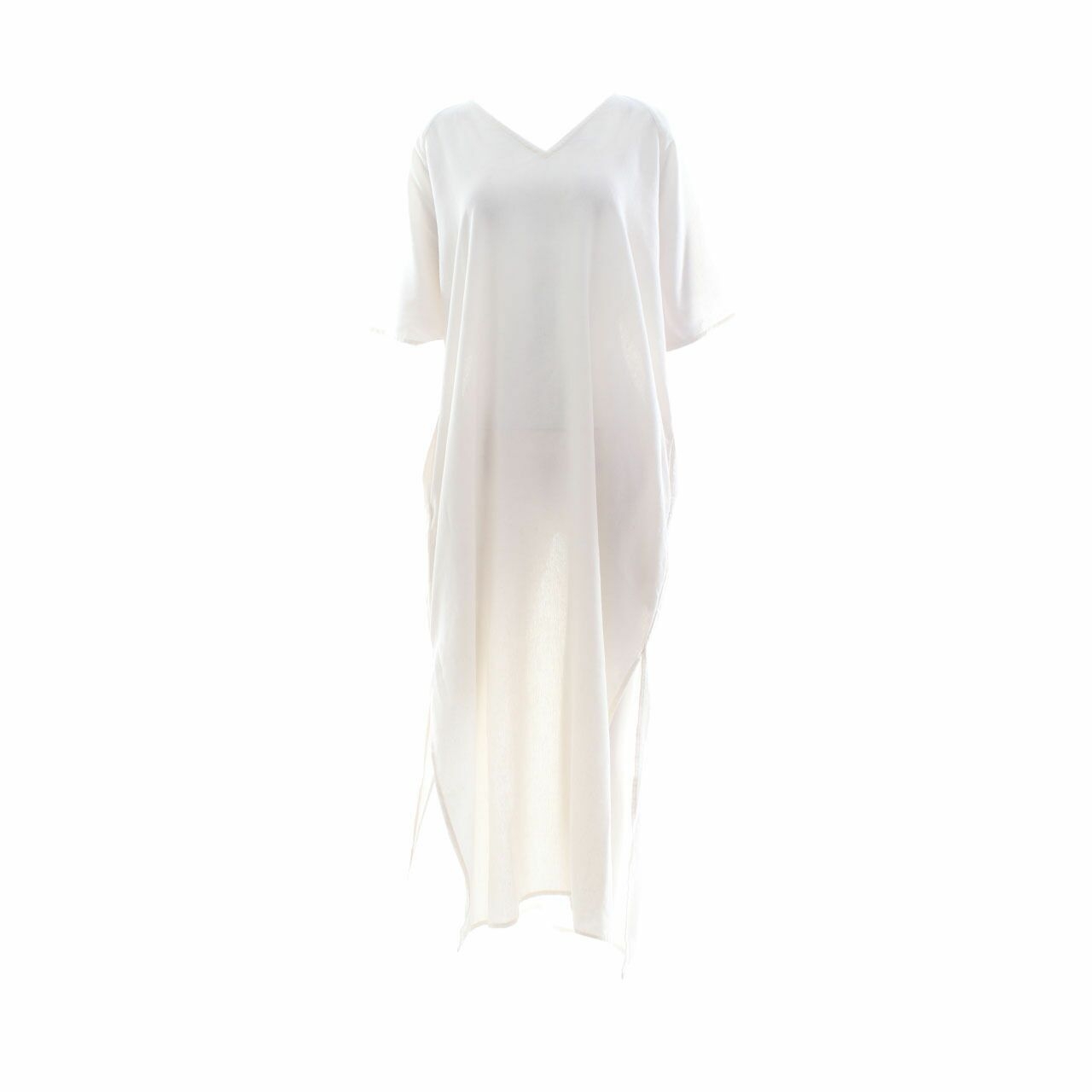 Nikicio White Label Off White V-Neck Long Dress