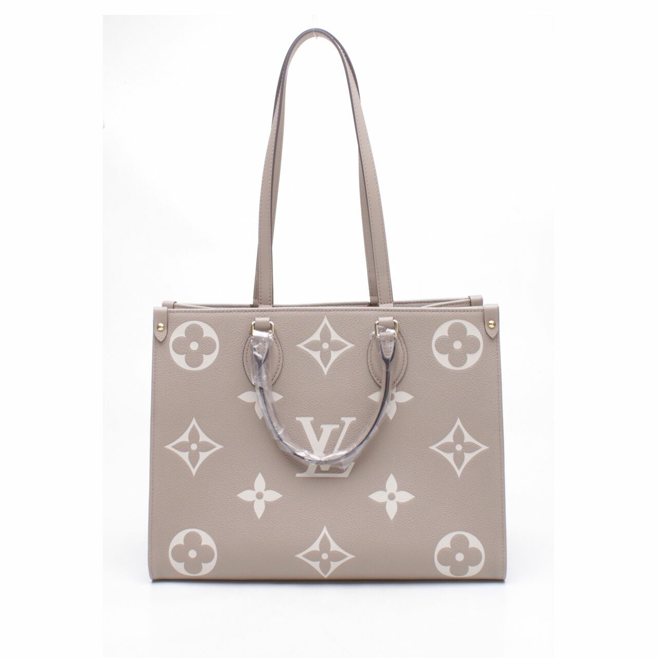  Louis Vuitton OnTheGo MM Bicolor Monogram Empreinte Leather Satchel Bag