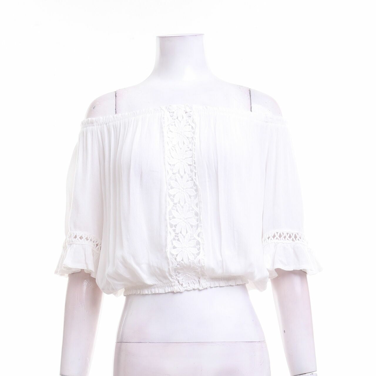 Private Collection White Lace Bardot Blouse
