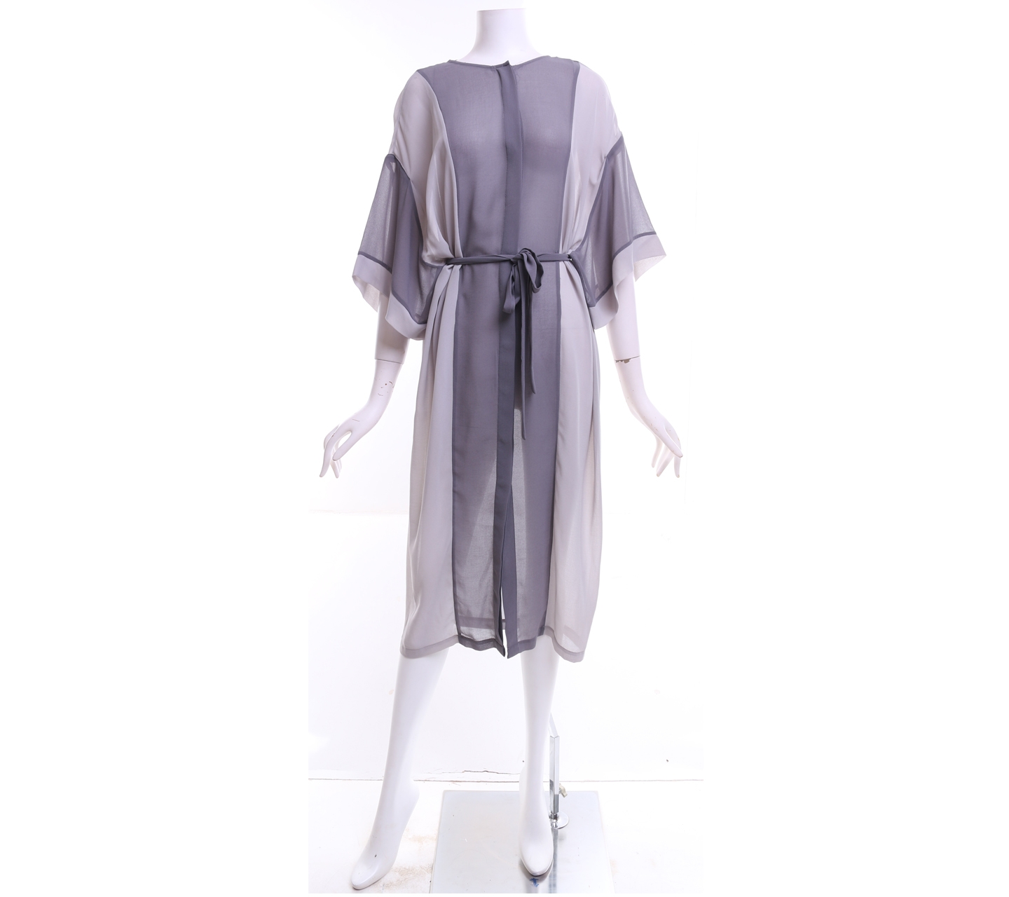 (X)S.M.L Light Grey And Grey Midi Dress