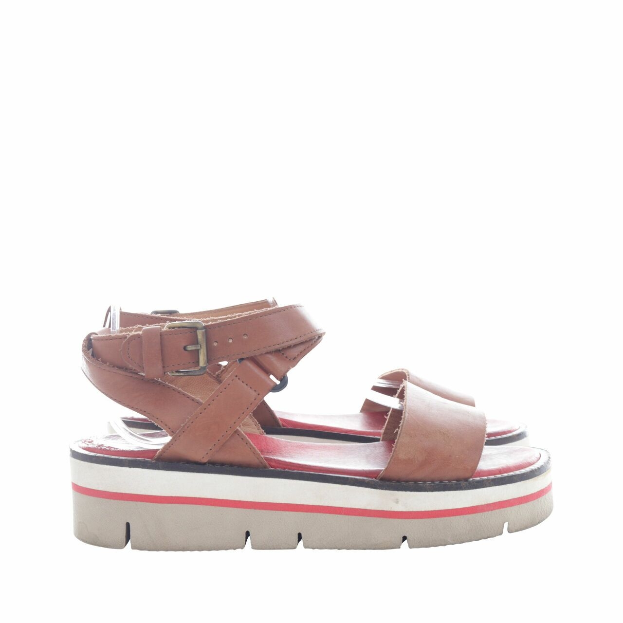 Private Collection Brown & Red Sandals