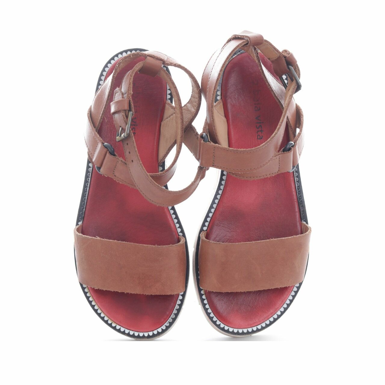 Private Collection Brown & Red Sandals