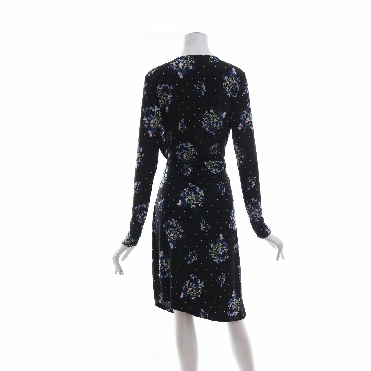 Marks & Spencer Black Floral Wrap Midi Dress