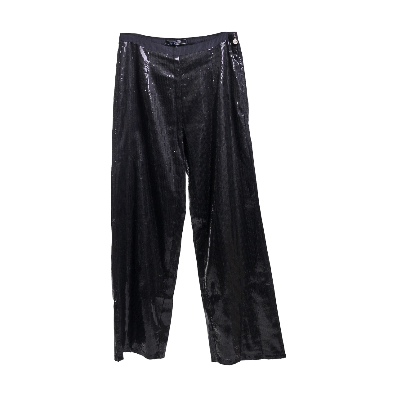 Aere Black Sequinned Long Pants