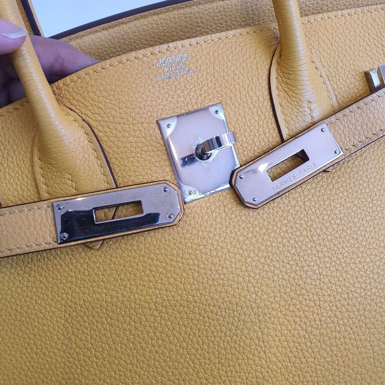 Hermes Birkin 30 Soleil M PHW Handbag 