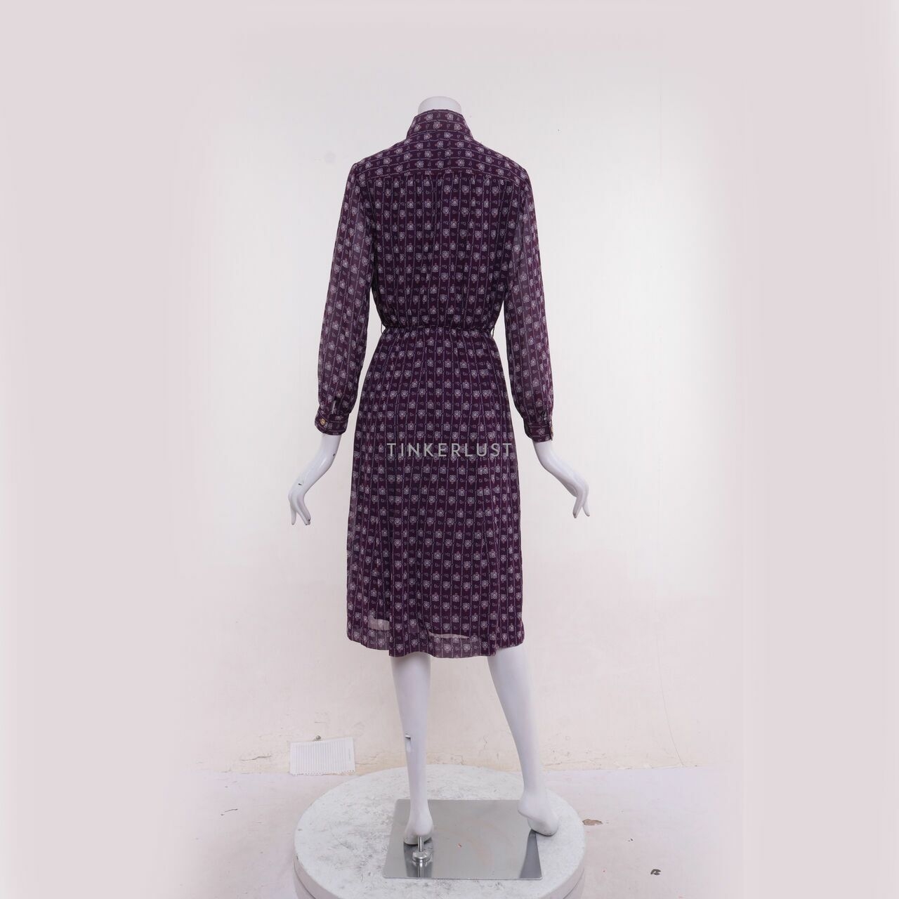 Private Collection Purple Pattern Midi Dress