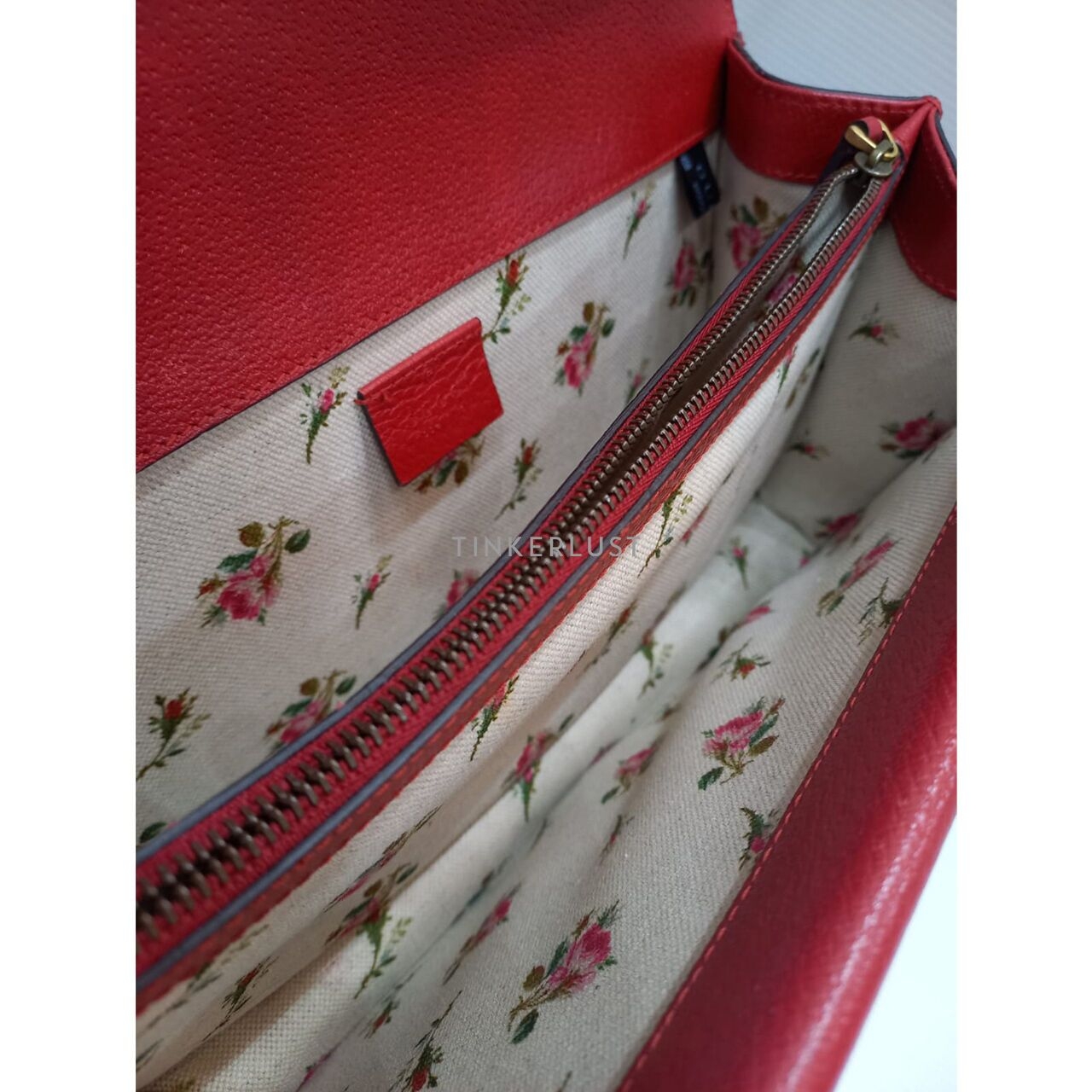 tas shoulder-bag Gucci Dionysus Floral Embroided Red Leather 2018 ...