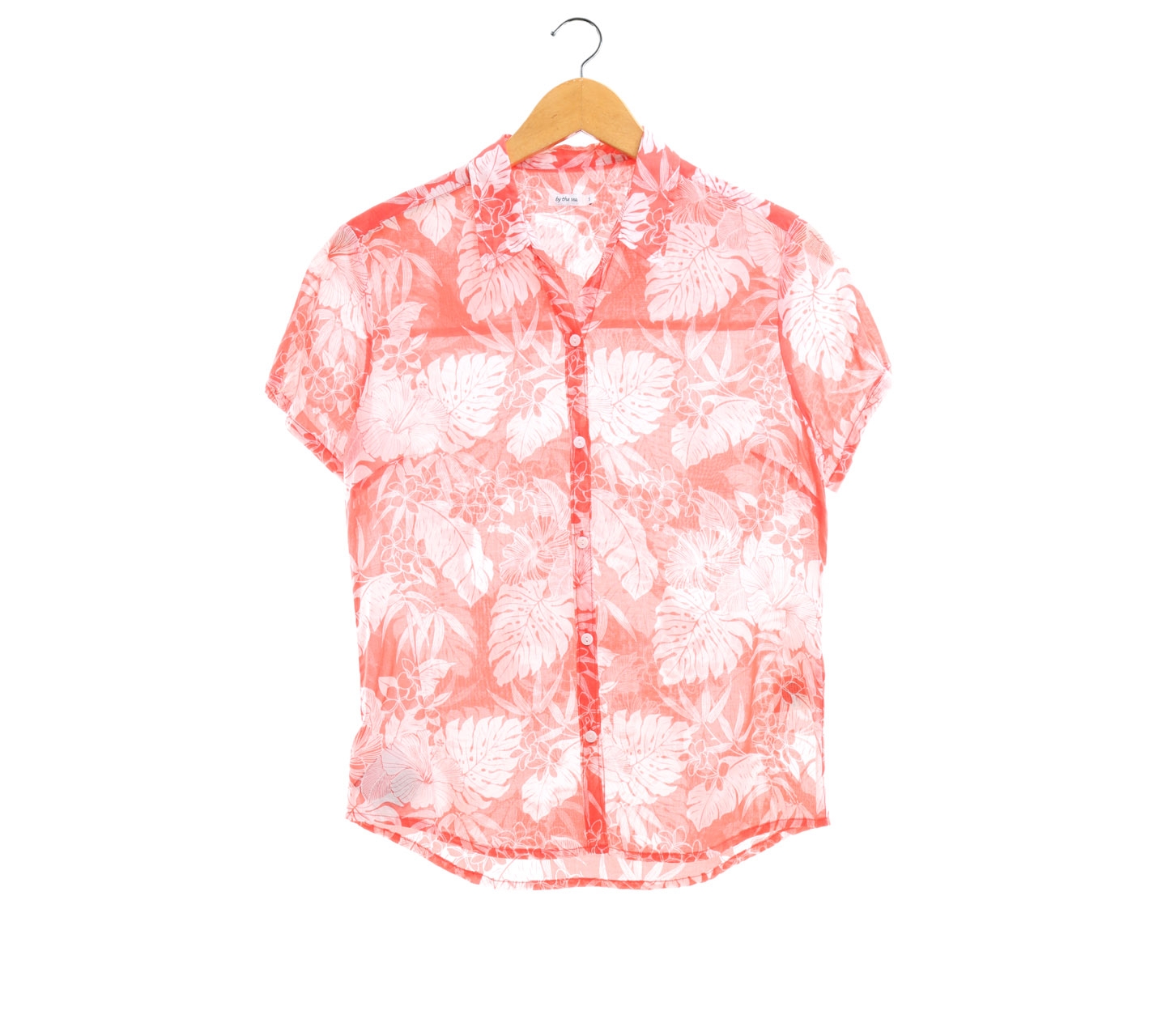 By The Sea Pink Coral Leaf Shirt