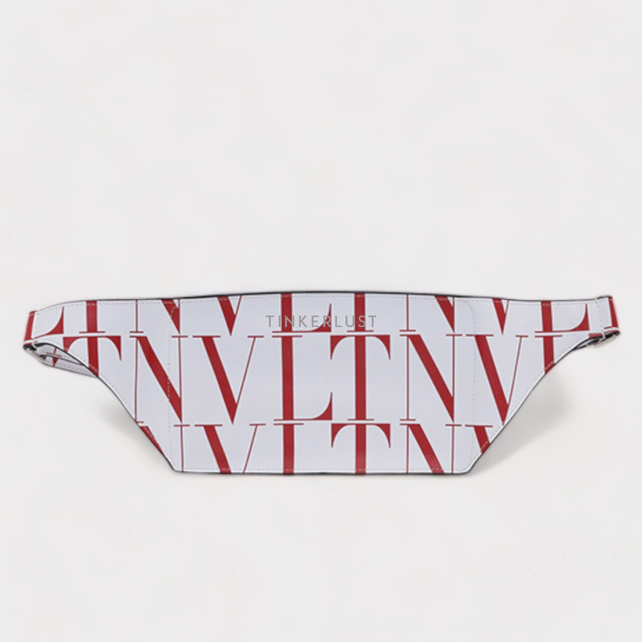 Valentino Men VLTN Times Belt Bag in White/Red Sling Bag