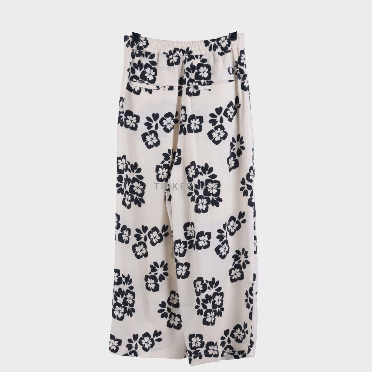 Fred Perry Black & Ivory Floral Long Pants