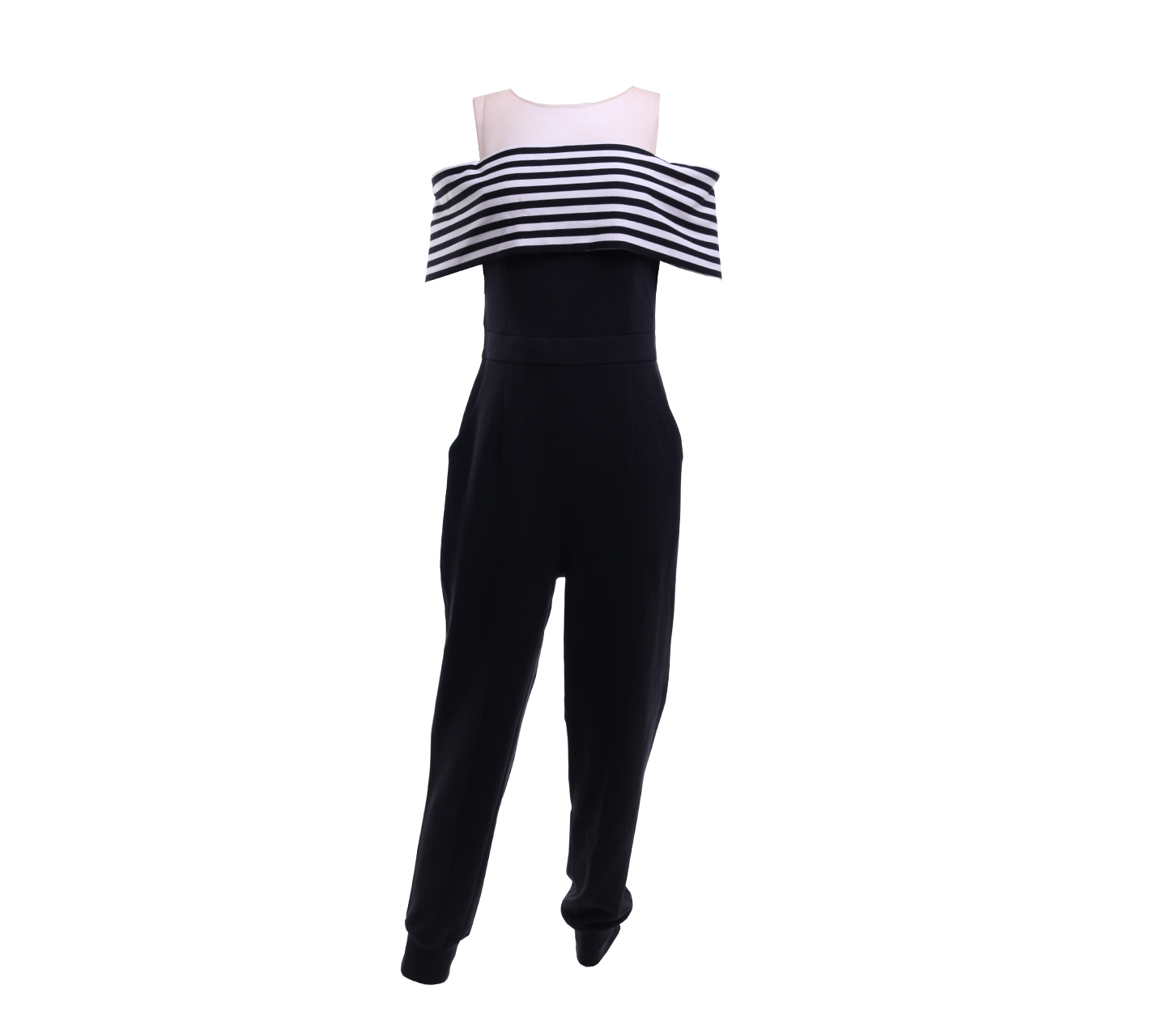Missori Black Striped Jumpsuit