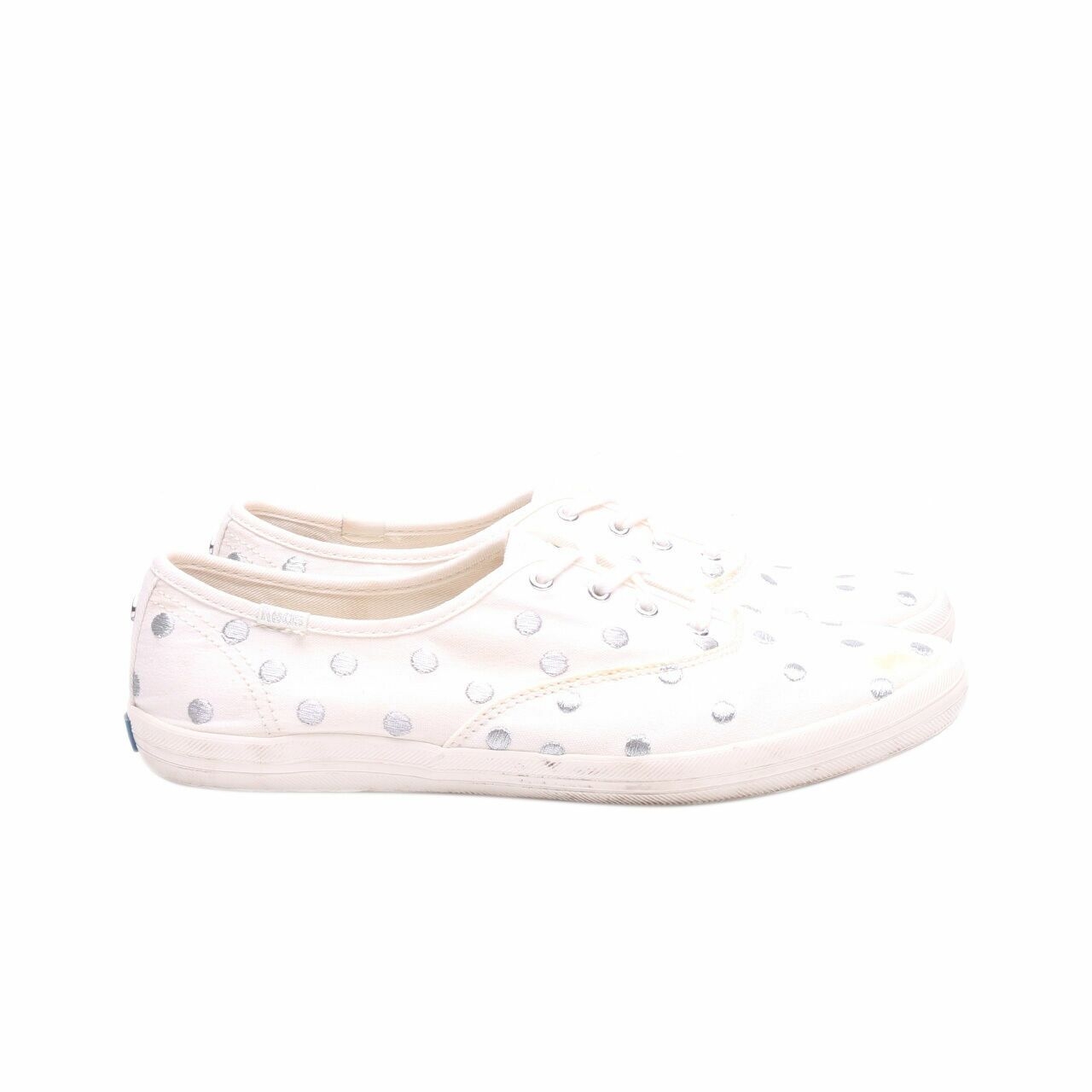 Keds For Kate Spade Silver & White Polkadots Sneakers
