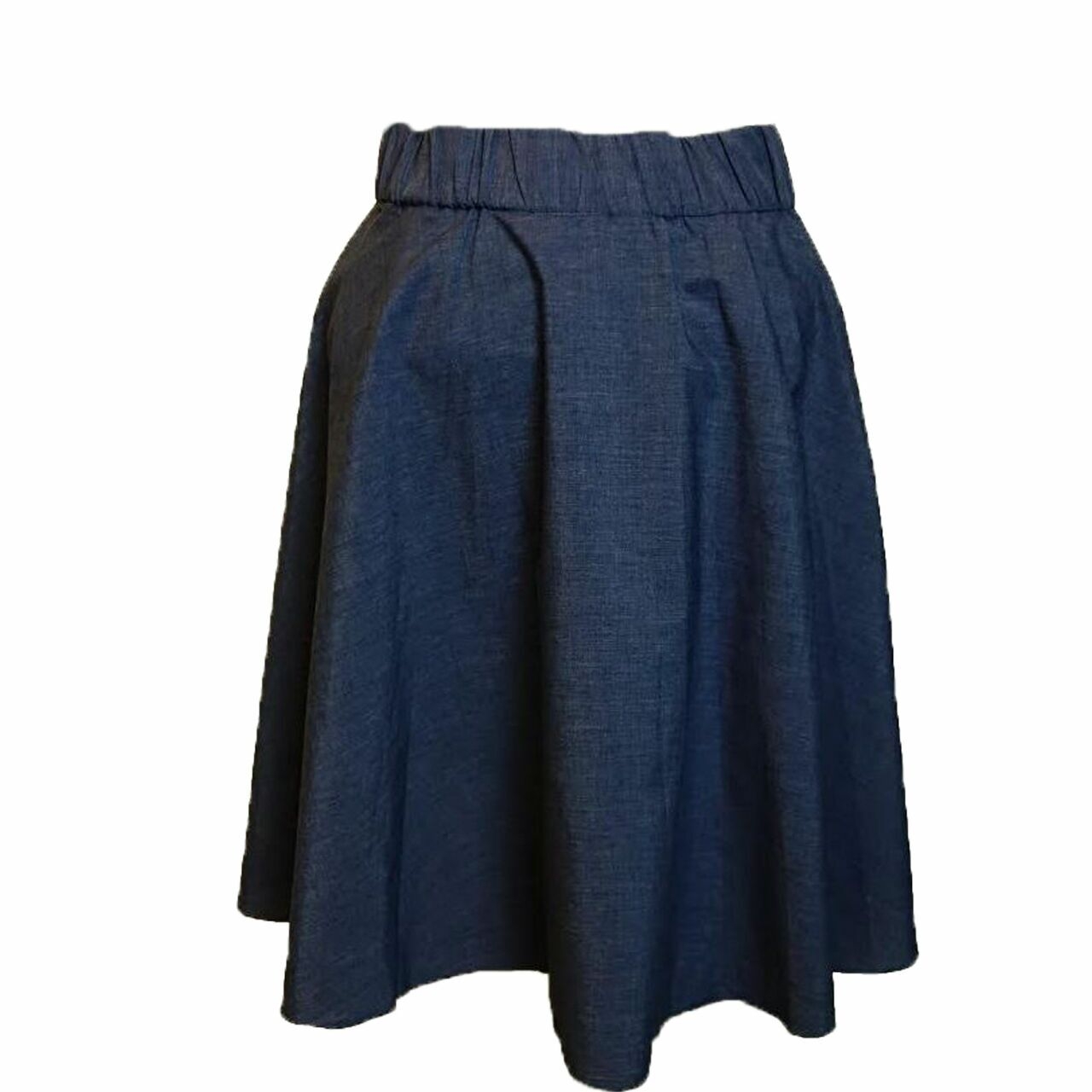 Torajamelo Klok Dark Blue Stripes Midi Skirt