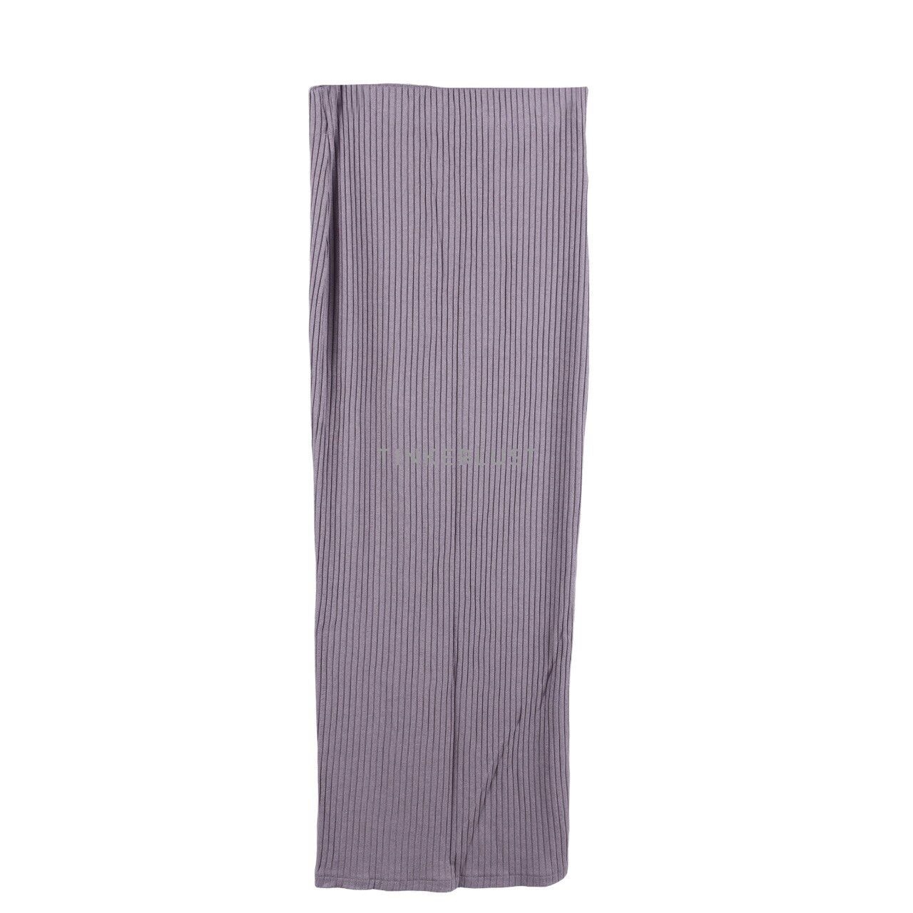 Private Collection Grey Slit Maxi Skirt