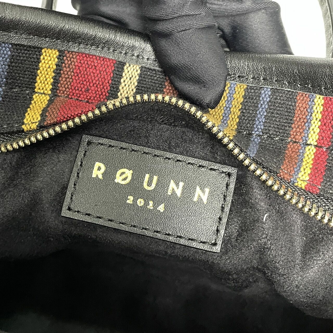 Rounn Black Multi Satchel Bag