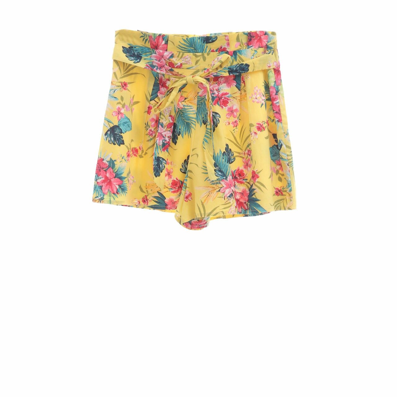 Forever 21 Yellow Floral Short Pants