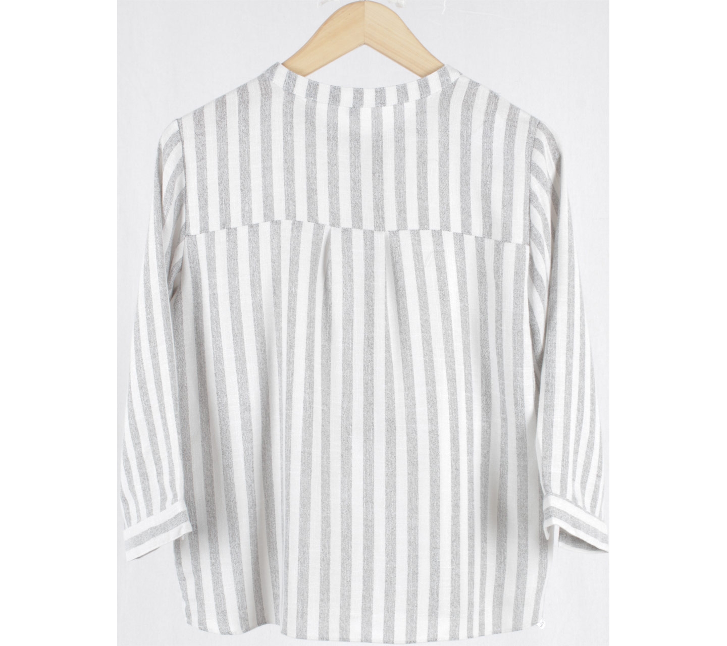Just Female Grey And Off White Striped Blouse